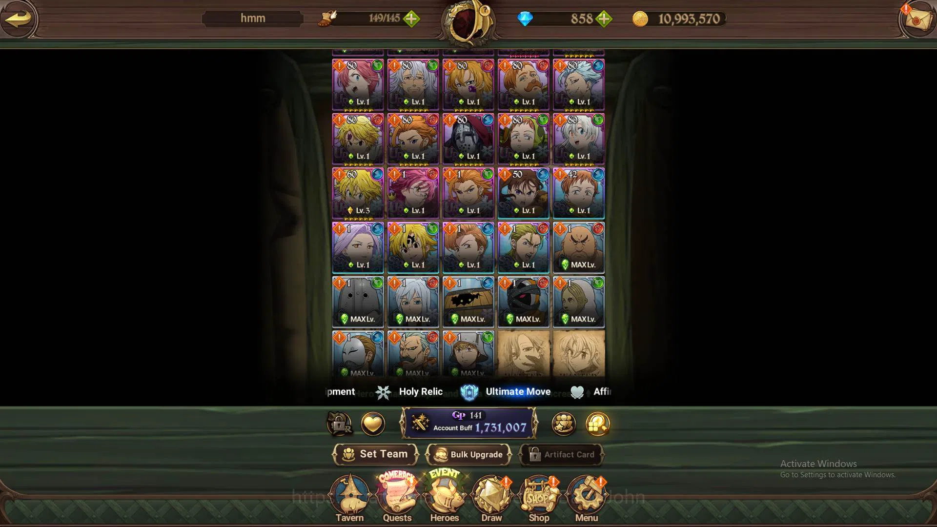 The Seven Deadly Sins: Grand Cross Accounts GLOBAL | 1.7M CC| DM 858| 4 UR Meresca, DKM 3/6, G image 8