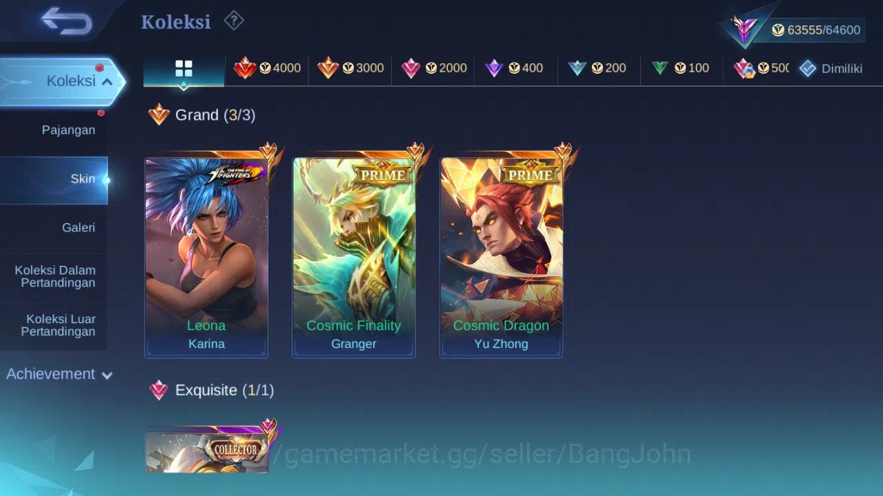 Mobile Legends: Bang Bang Accounts hero 131 | skin 251 | emblem all max, prime yu zho image 2