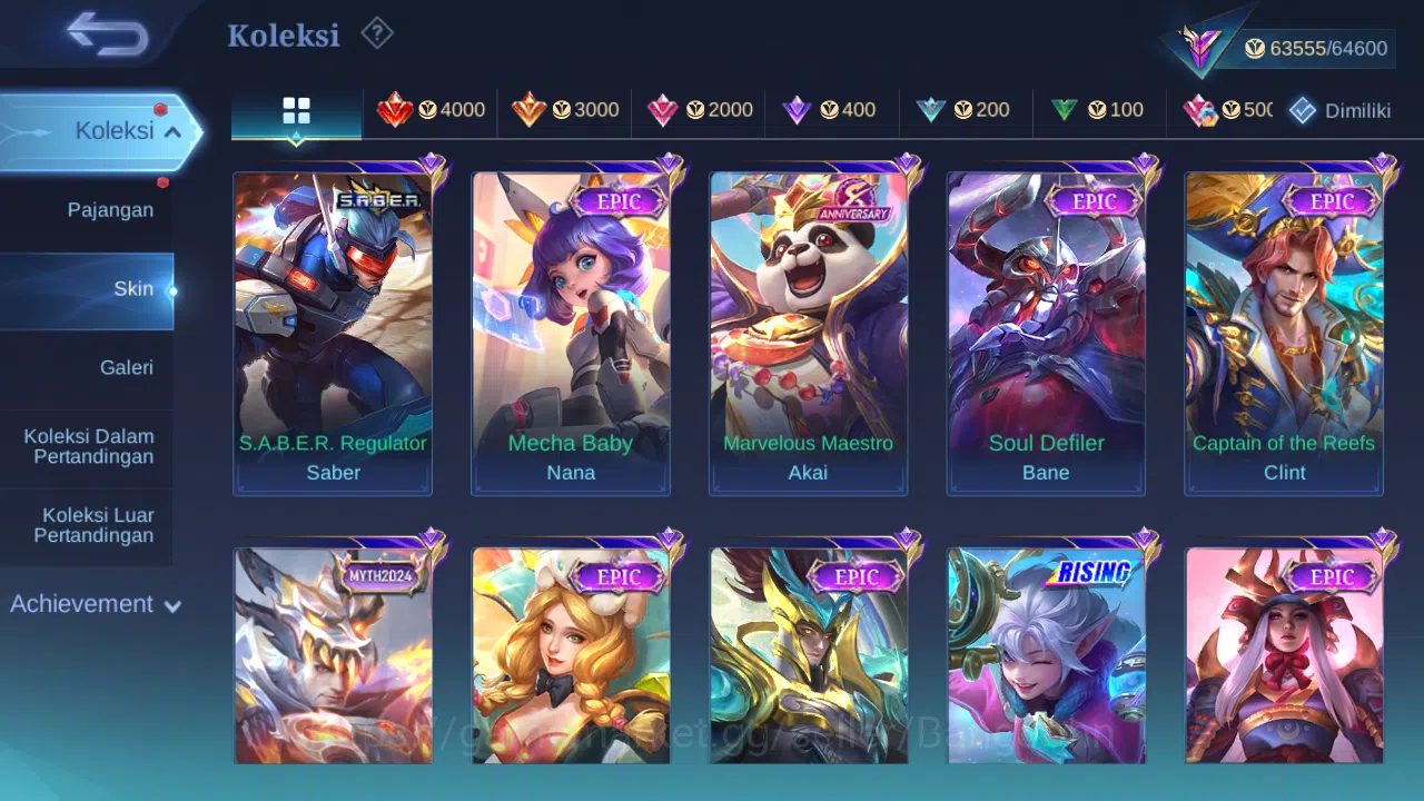 Mobile Legends: Bang Bang Accounts hero 131 | skin 251 | emblem all max, prime yu zho image 4