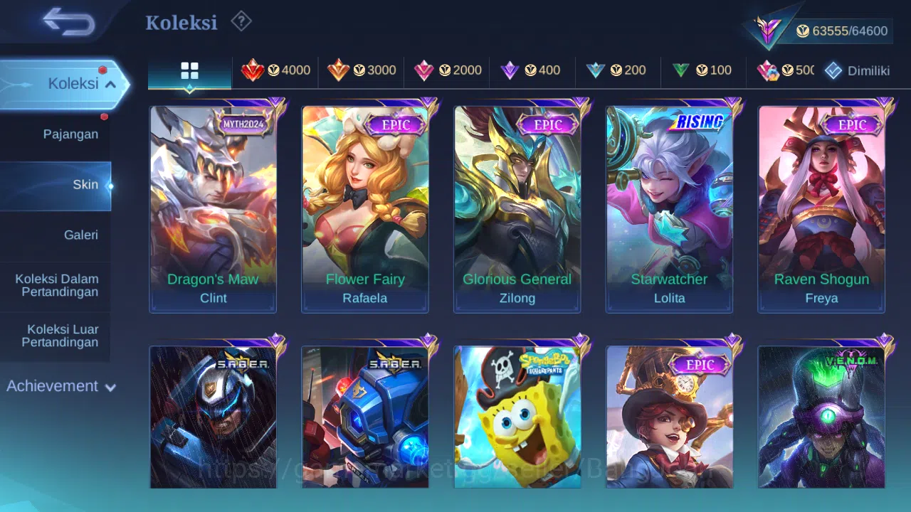 Mobile Legends: Bang Bang Accounts hero 131 | skin 251 | emblem all max, prime yu zho image 5