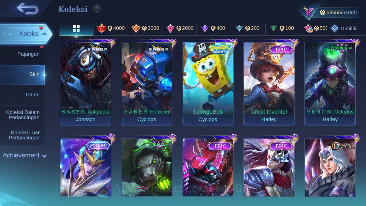 Mobile Legends: Bang Bang Accounts hero 131 | skin 251 | emblem all max, prime yu zho image 6