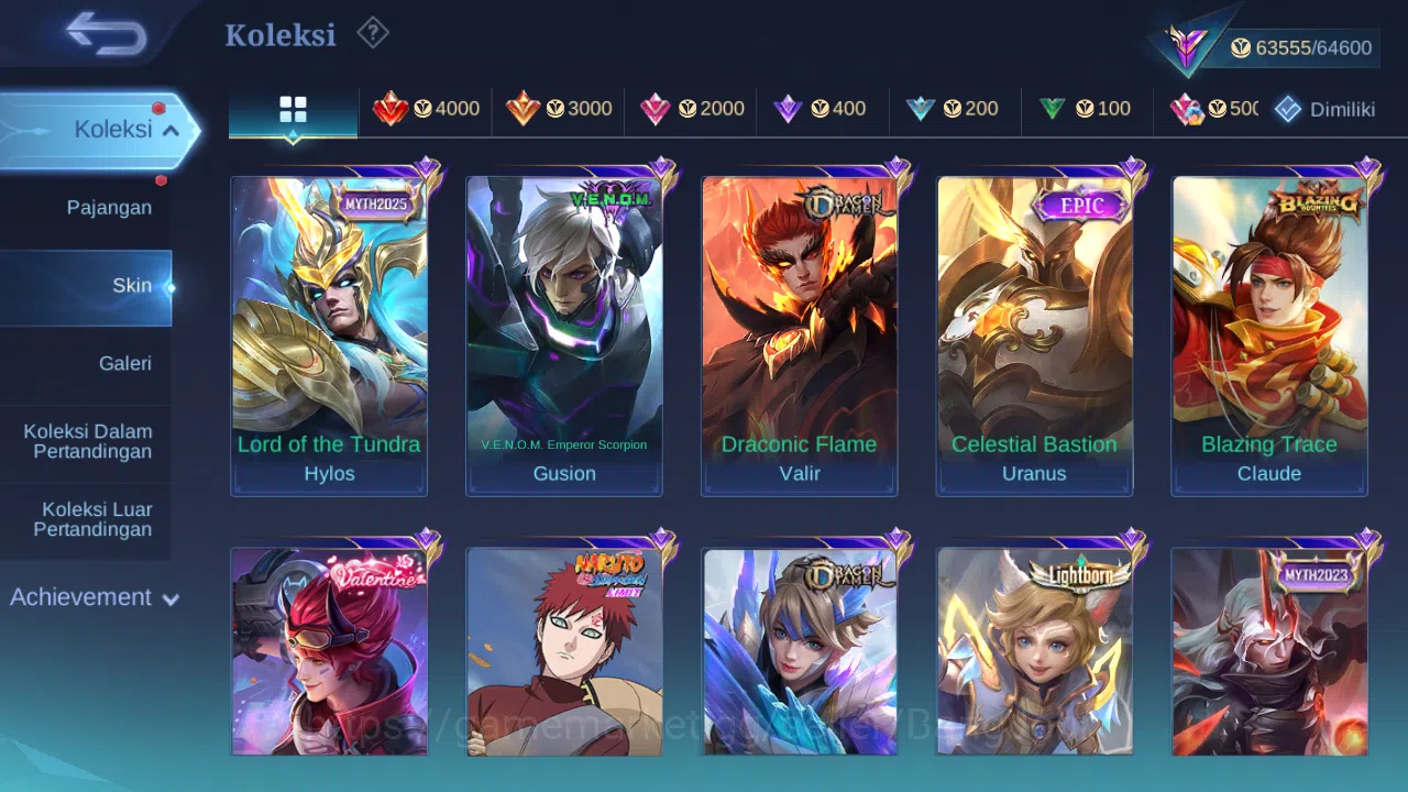 Mobile Legends: Bang Bang Accounts hero 131 | skin 251 | emblem all max, prime yu zho image 8