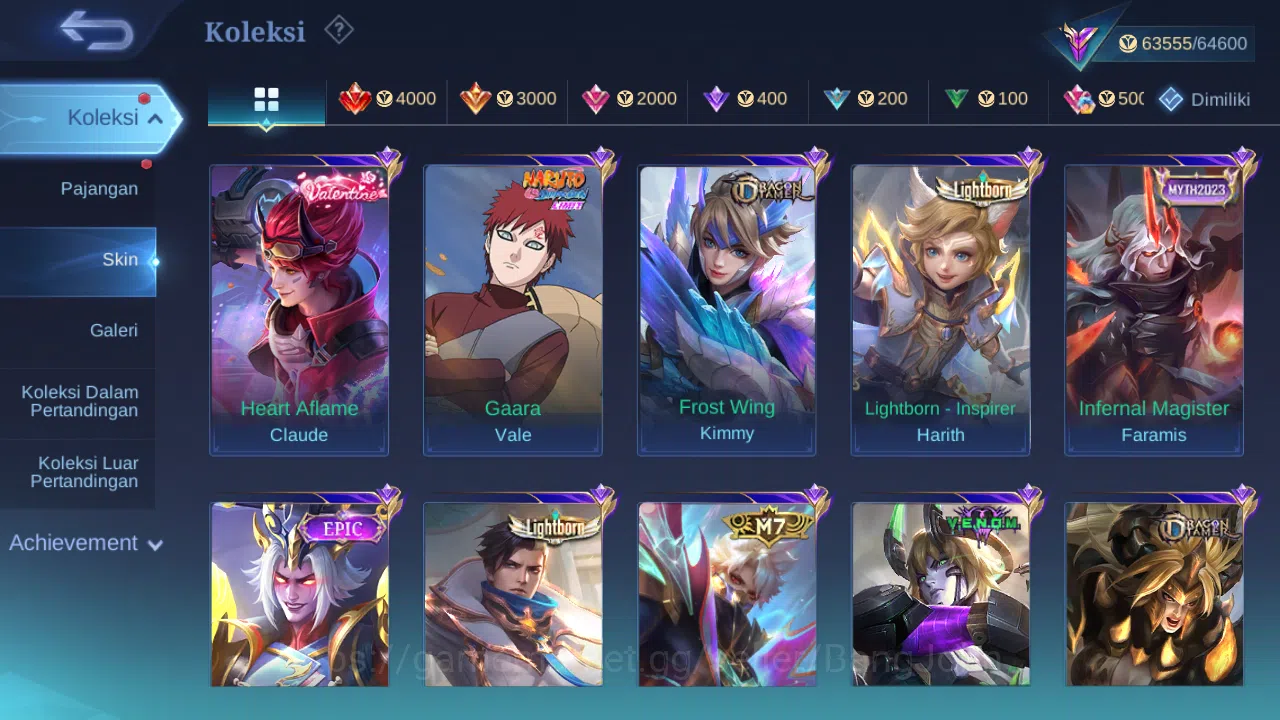 Mobile Legends: Bang Bang Accounts hero 131 | skin 251 | emblem all max, prime yu zho image 9
