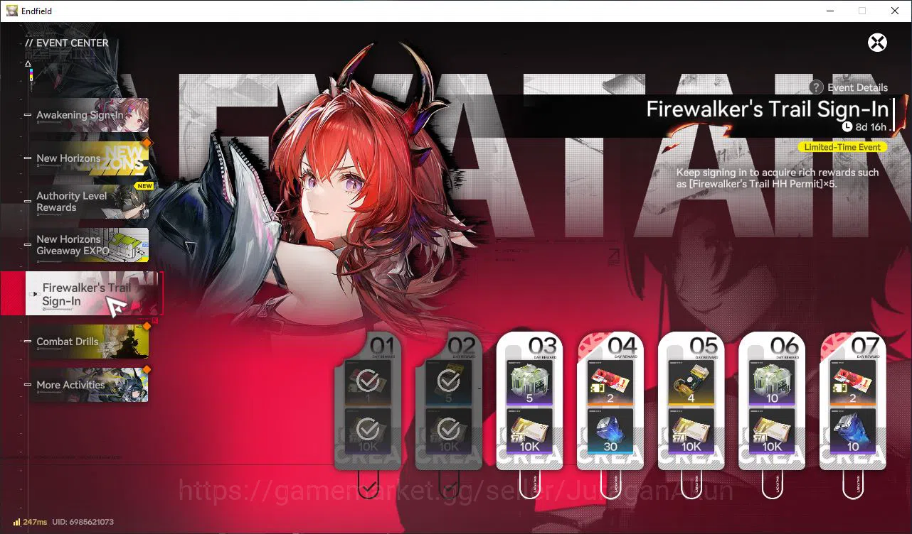 Arknights: Endfield Accounts NA/EU Lv2|StarterDay2|Meta SSR Solo Laevatain+3SR  image 10
