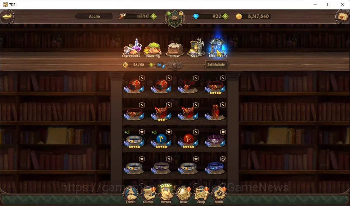The Seven Deadly Sins: Grand Cross Accounts Starter Global |1,1M CC| Starter Ch 5 | 920+1 Seventh Spring Box | 1 UR | Demon 15