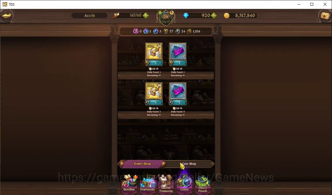 The Seven Deadly Sins: Grand Cross Accounts Starter Global |1,1M CC| Starter Ch 5 | 920+1 Seventh Spring Box | 1 UR | Demon 9