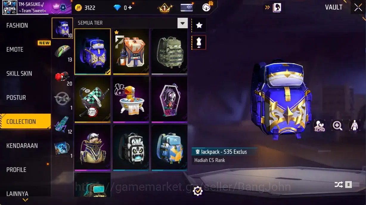 Free Fire Accounts Indonesia | M1887 Sterling Conqueror Evo Lv.2, Vau image 12