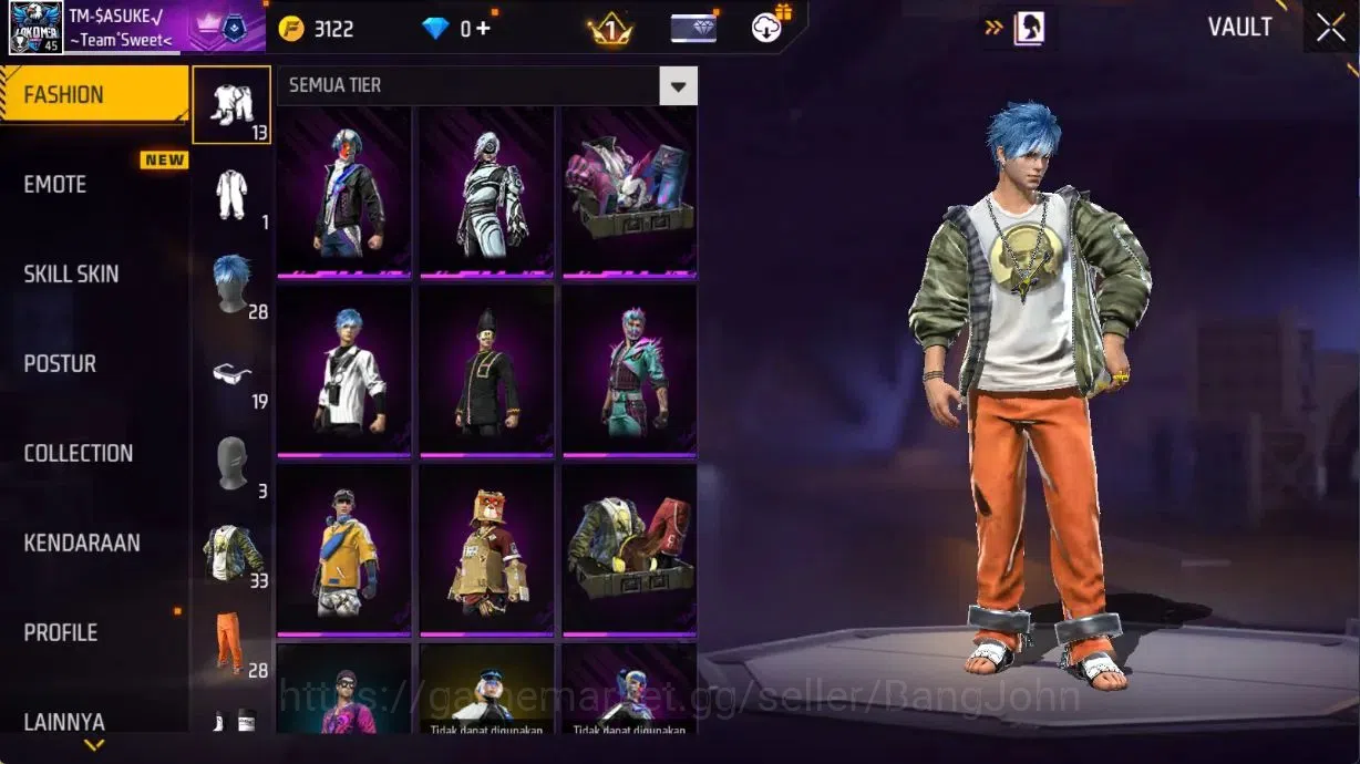 Free Fire Accounts Indonesia | M1887 Sterling Conqueror Evo Lv.2, Vau image 3