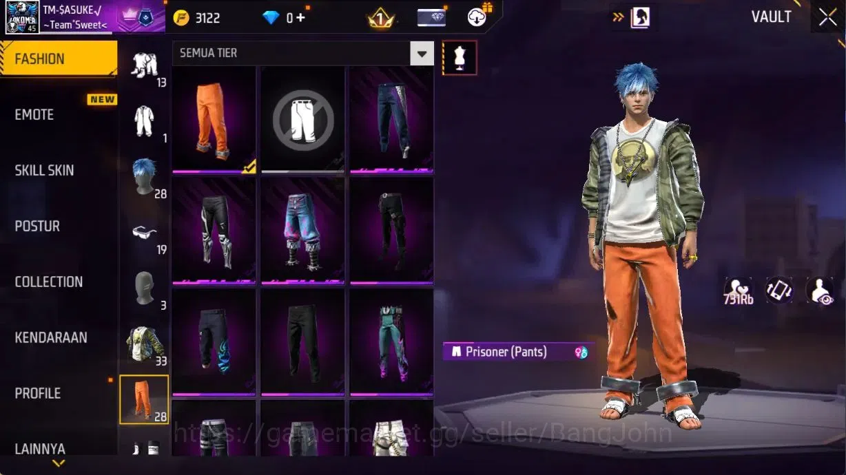 Free Fire Accounts Indonesia | M1887 Sterling Conqueror Evo Lv.2, Vau image 9