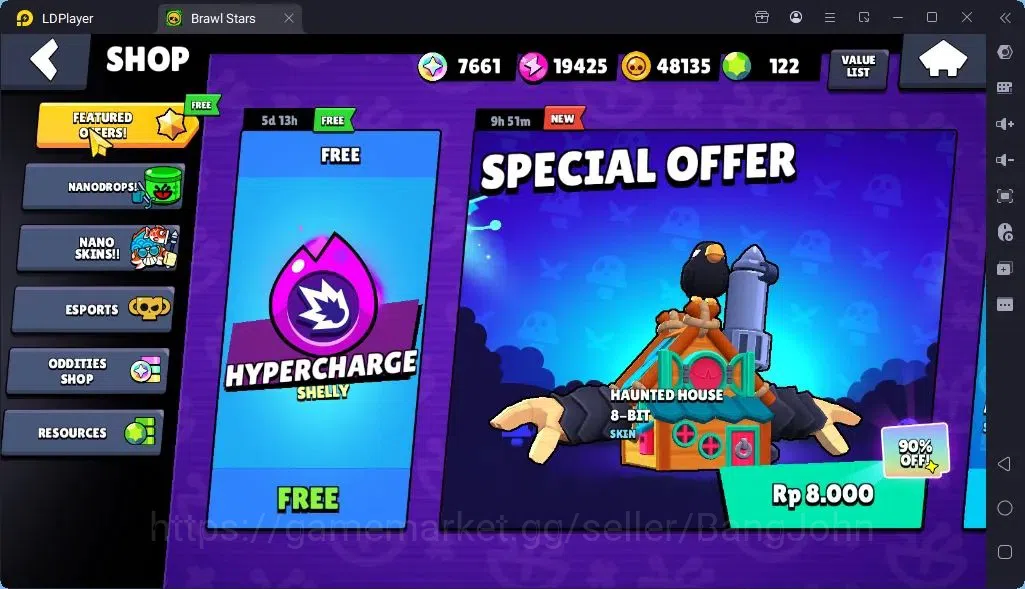 Brawl Stars Accounts Global |Trophy 1556 | Brawler 25| Skins 1 Legendary, 1 Mythic,3 Epic|Bling 7661|Protect Off|Check SS 12