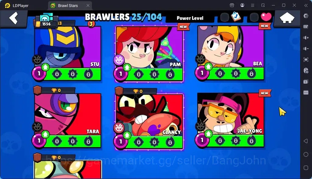 Brawl Stars Accounts Global |Trophy 1556 | Brawler 25| Skins 1 Legendary, 1 Mythic,3 Epic|Bling 7661|Protect Off|Check SS 16