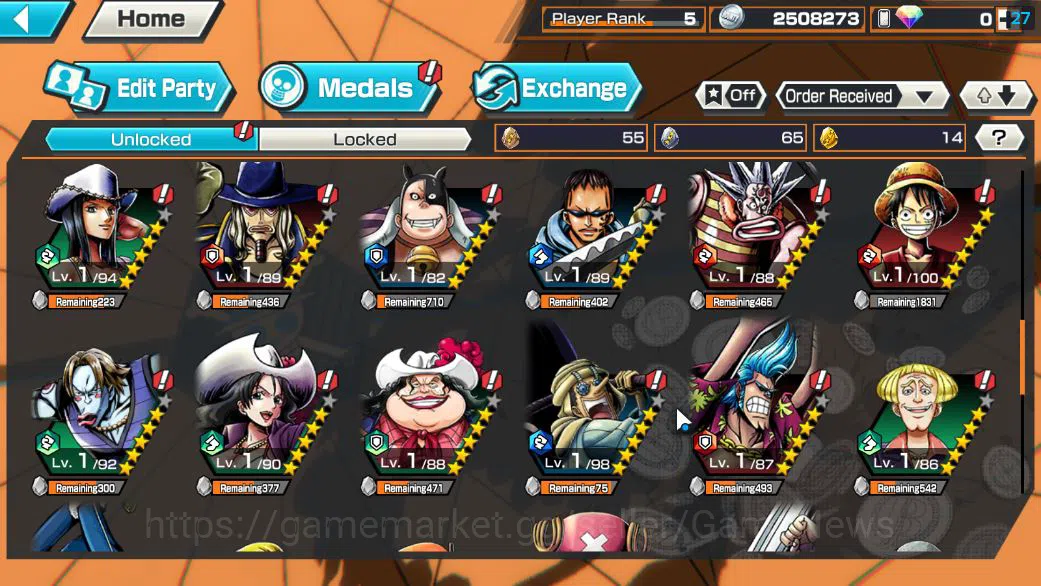 One Piece Bounty Rush Accounts Global|4 EX|BP Kuzan,FilmZ Zepyr,5Elders Saturn,4E image 5