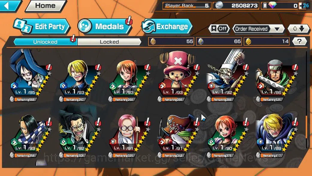 One Piece Bounty Rush Accounts Global|4 EX|BP Kuzan,FilmZ Zepyr,5Elders Saturn,4E image 6