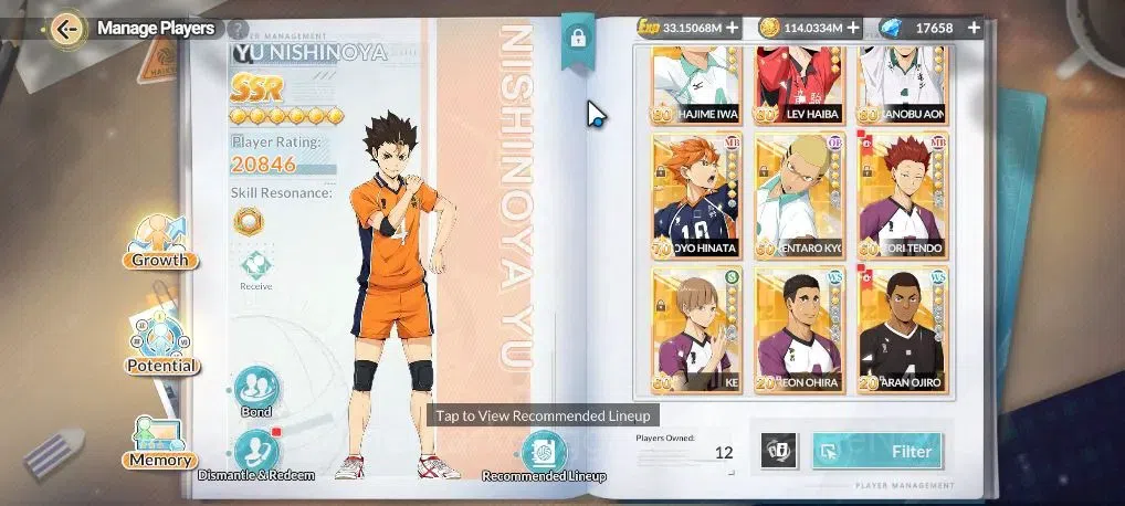 HAIKYU!! FLY HIGH Accounts SEA Lvl 60|17K DM|4 SP [HinataR2,TetsuroR2,Nishinoya,Tsukishima]+Memo 4 UR 4