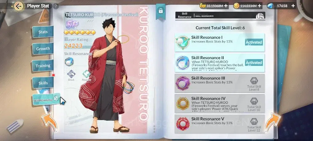 HAIKYU!! FLY HIGH Accounts SEA Lvl 60|17K DM|4 SP [HinataR2,TetsuroR2,Nishinoya,Tsukishima]+Memo 4 UR 6