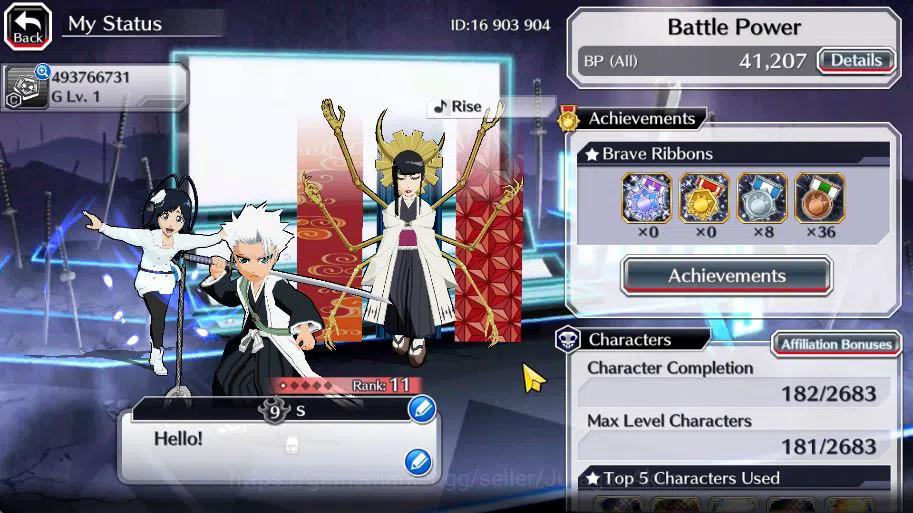Bleach: Brave Souls Accounts [GLOBAL]6K Orbs+Fresh All Story|Toshiro Fierce,Sen image 2