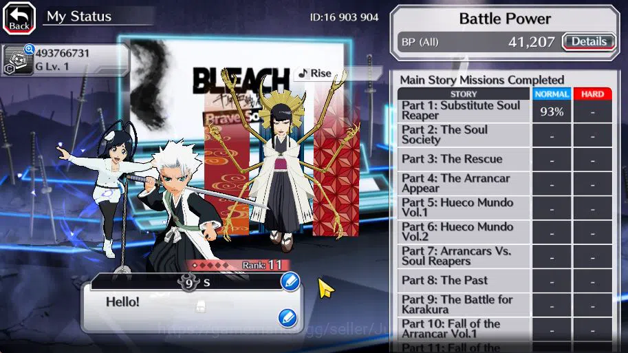Bleach: Brave Souls Accounts [GLOBAL]6K Orbs+Fresh All Story|Toshiro Fierce,Sen image 3