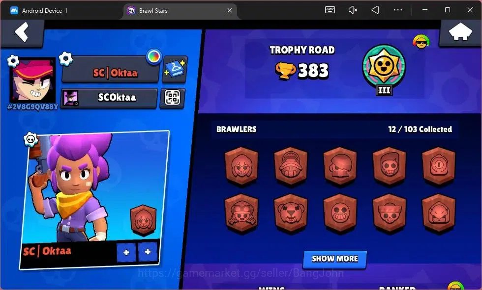 Brawl Stars Accounts Global | 383 Thropy|12 Brawler|1 Max Lv Hypercharg image 9