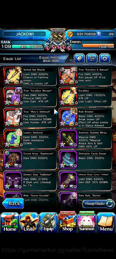 Grand Summoners Accounts Global|Rank 109|43 RGB|25 Ascend|InumutaTW,RoyTW,S image 16