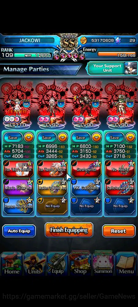Grand Summoners Accounts Global|Rank 109|43 RGB|25 Ascend|InumutaTW,RoyTW,S image 3