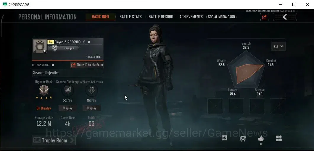 Arena Breakout Accounts MOBILE Lv30|SV 12,2M|CV 11,9M|GM AK-12,SS SCAR-L,A image 2