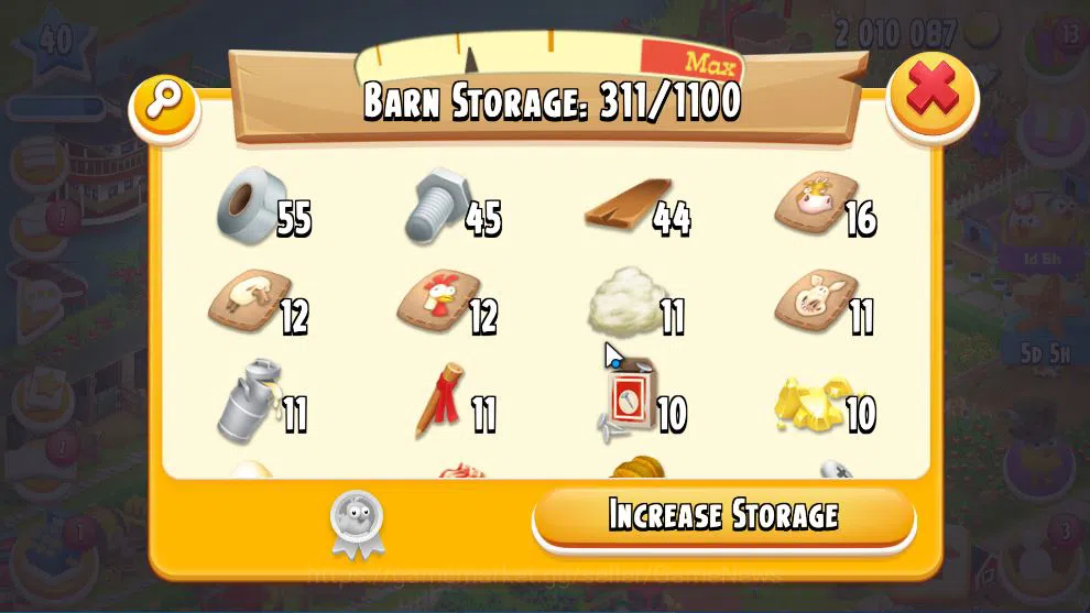 Hay Day Accounts Level 41 | Barn Storage 1400 + Silo Storage 600 | 522k Coins, 40 Dm |CN ON|Log Supercell ID|Take 7