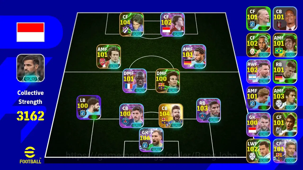eFootball Accounts Legends & Iconic Players Mobile|PW 3162|Gianluigi Donnarumma Show T,Raul Epic,Gabriel Batistuta 1