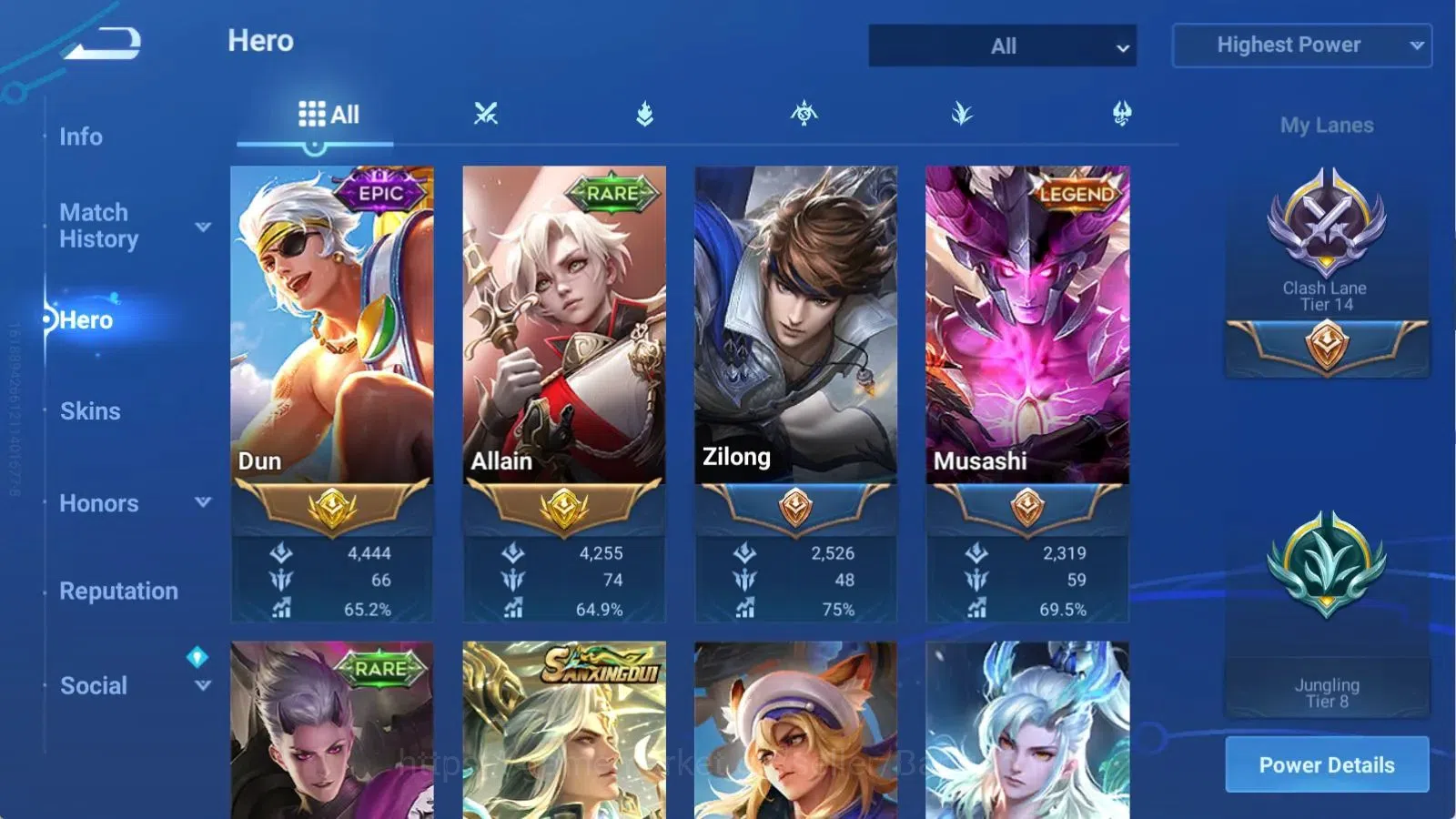 Honor of Kings Accounts Global | 112H 129S | LEGEND Musashi, LIMITED Da Qi image 2