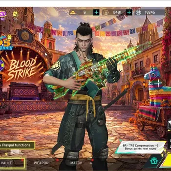 Blood Strike Accounts Collab Skin ASIA|2 ETERNAL(Thompson-Unplugged,MP7-Tidesong)|Collab AOT(KATYA,M4A1)|7