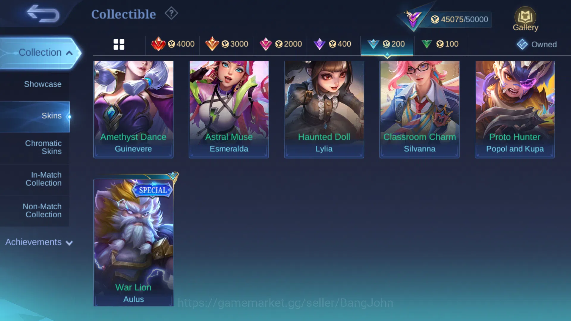 Mobile Legends: Bang Bang Accounts Others Hero 105 | Skin 182 | Emblem All Max | Prime Yuzhong | LuckyBox Granger | Lunar 13