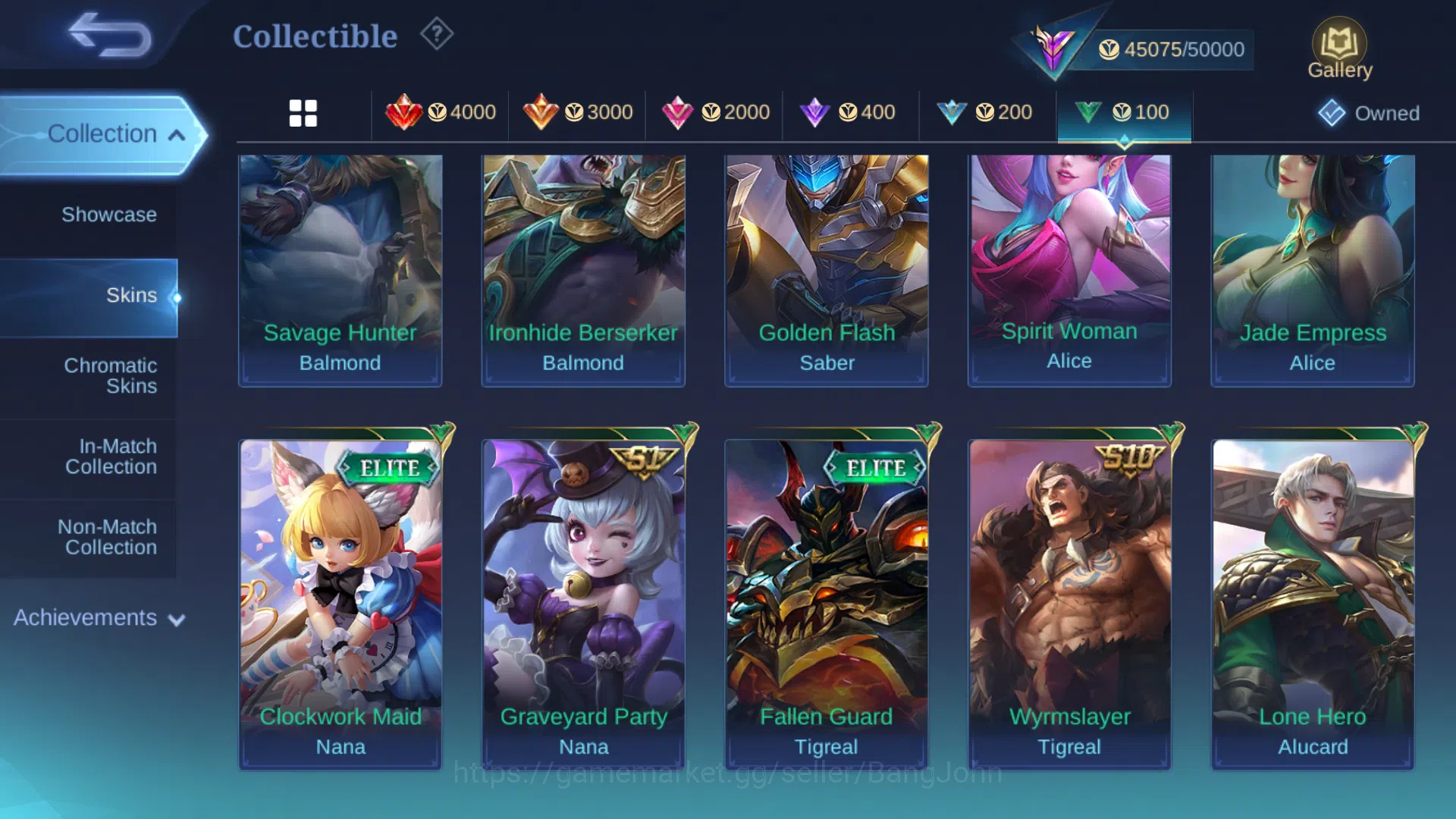 Mobile Legends: Bang Bang Accounts Others Hero 105 | Skin 182 | Emblem All Max | Prime Yuzhong | LuckyBox Granger | Lunar 14