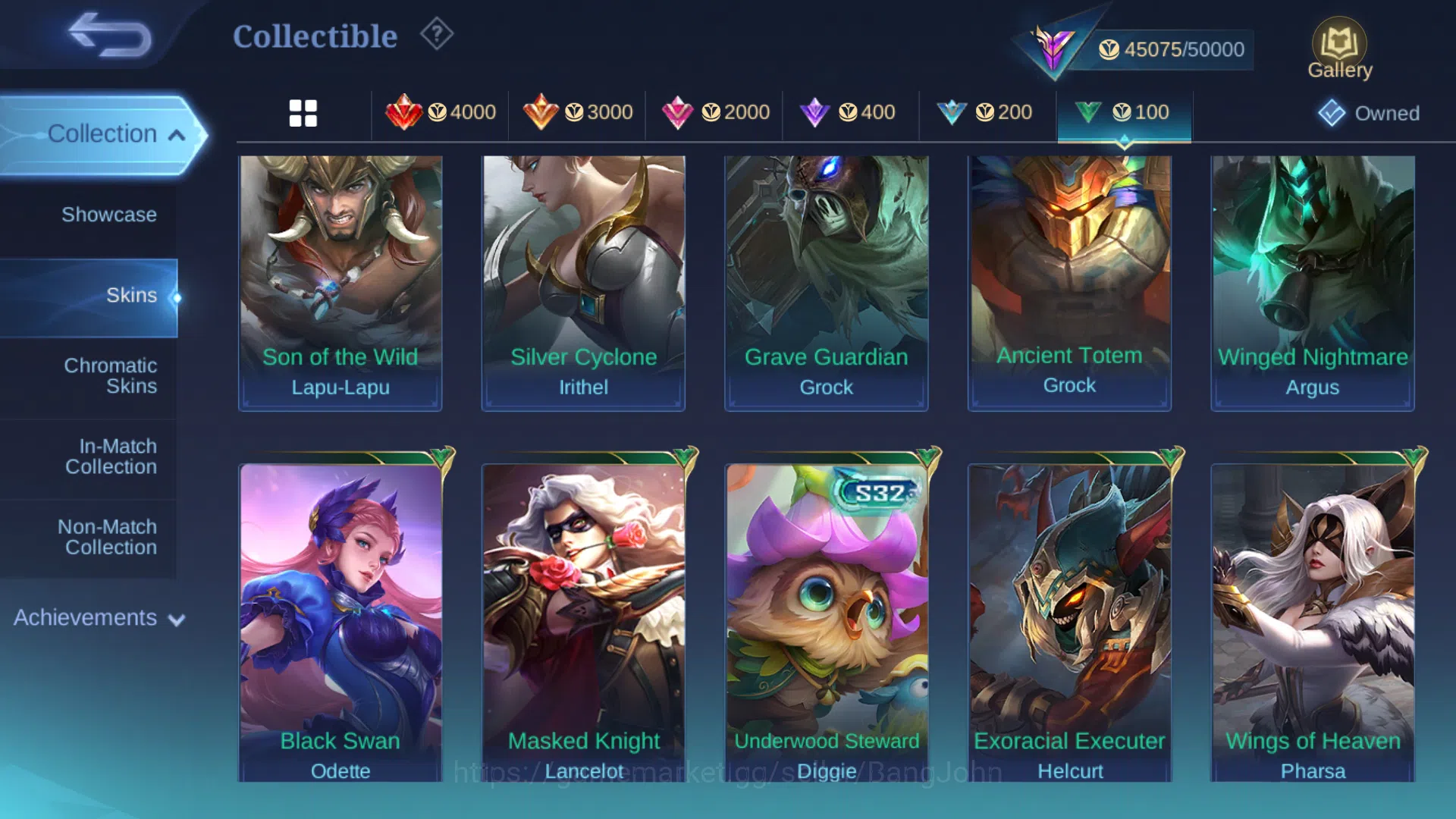 Mobile Legends: Bang Bang Accounts Others Hero 105 | Skin 182 | Emblem All Max | Prime Yuzhong | LuckyBox Granger | Lunar 18