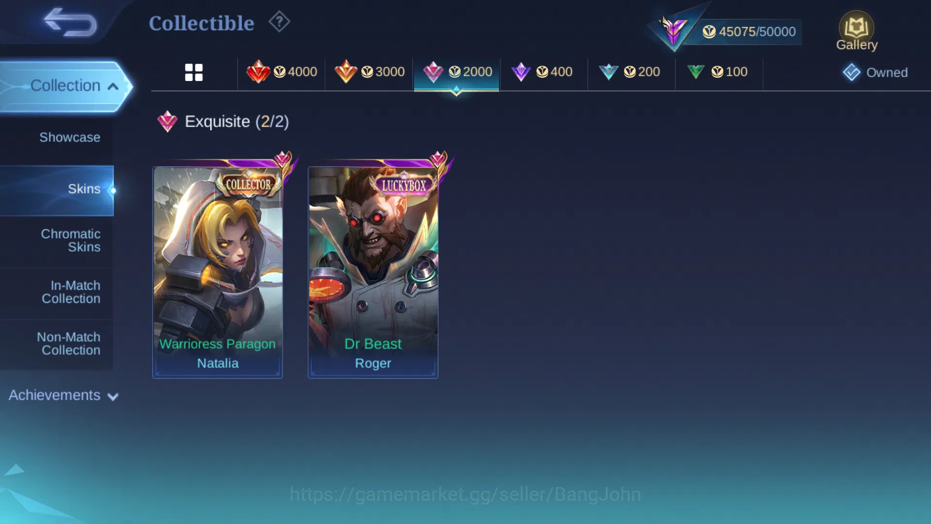 Mobile Legends: Bang Bang Accounts Others Hero 105 | Skin 182 | Emblem All Max | Prime Yuzhong | LuckyBox Granger | Lunar 6