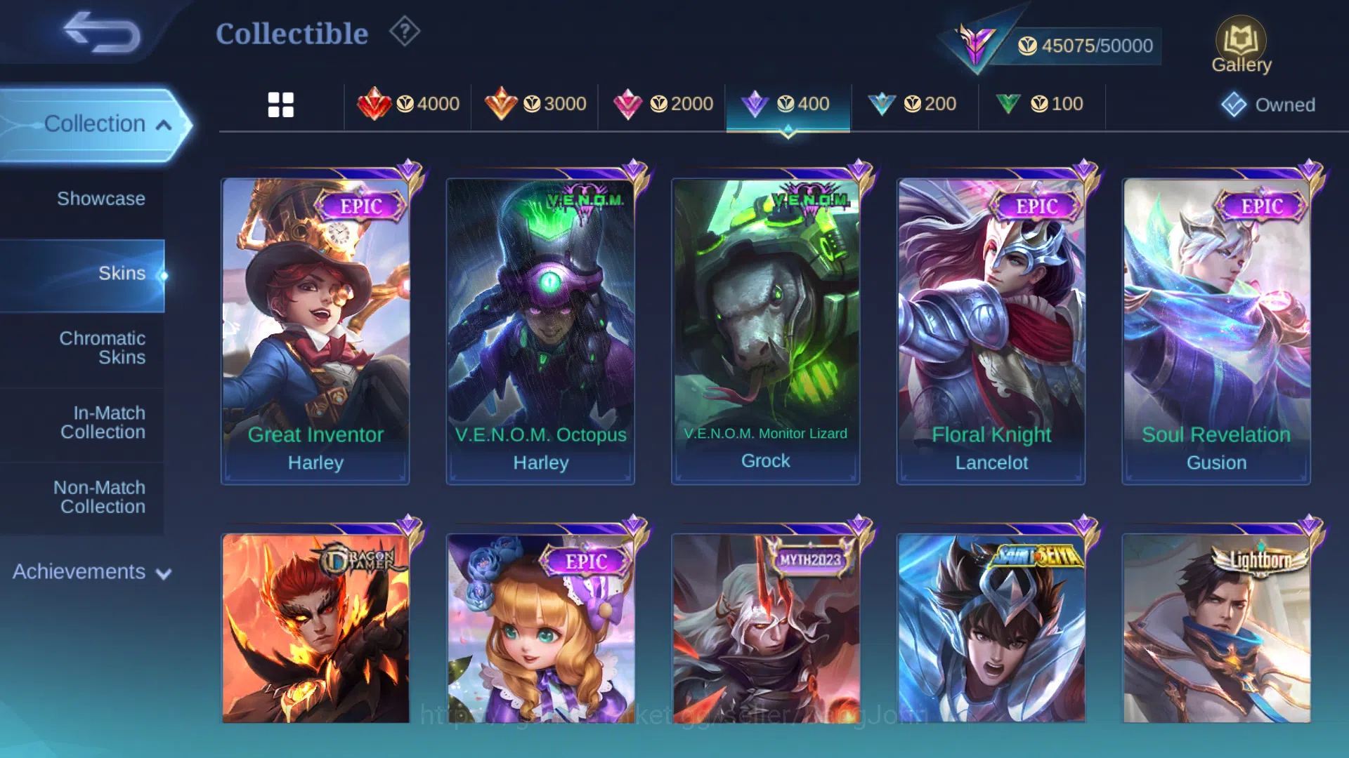 Mobile Legends: Bang Bang Accounts Others Hero 105 | Skin 182 | Emblem All Max | Prime Yuzhong | LuckyBox Granger | Lunar 8