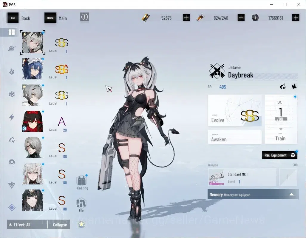 Punishing: Gray Raven Accounts Asia|Lv 88|52,6K BC+19,9K YC+10,6K BlueC|SSS Daybr image 3