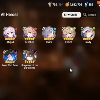 Epic Seven Accounts Starter Global|Unverif|Starter 2ML(LW Peira,Soth Dark Diene)|PoH+Bless ON|Abyss F51|Theater