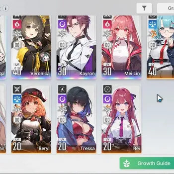 Chaos Zero Nightmare Accounts Global|Lv 31| 4 SSR (Olga,Veronica,Kayron,Mei Lin) +6 SR