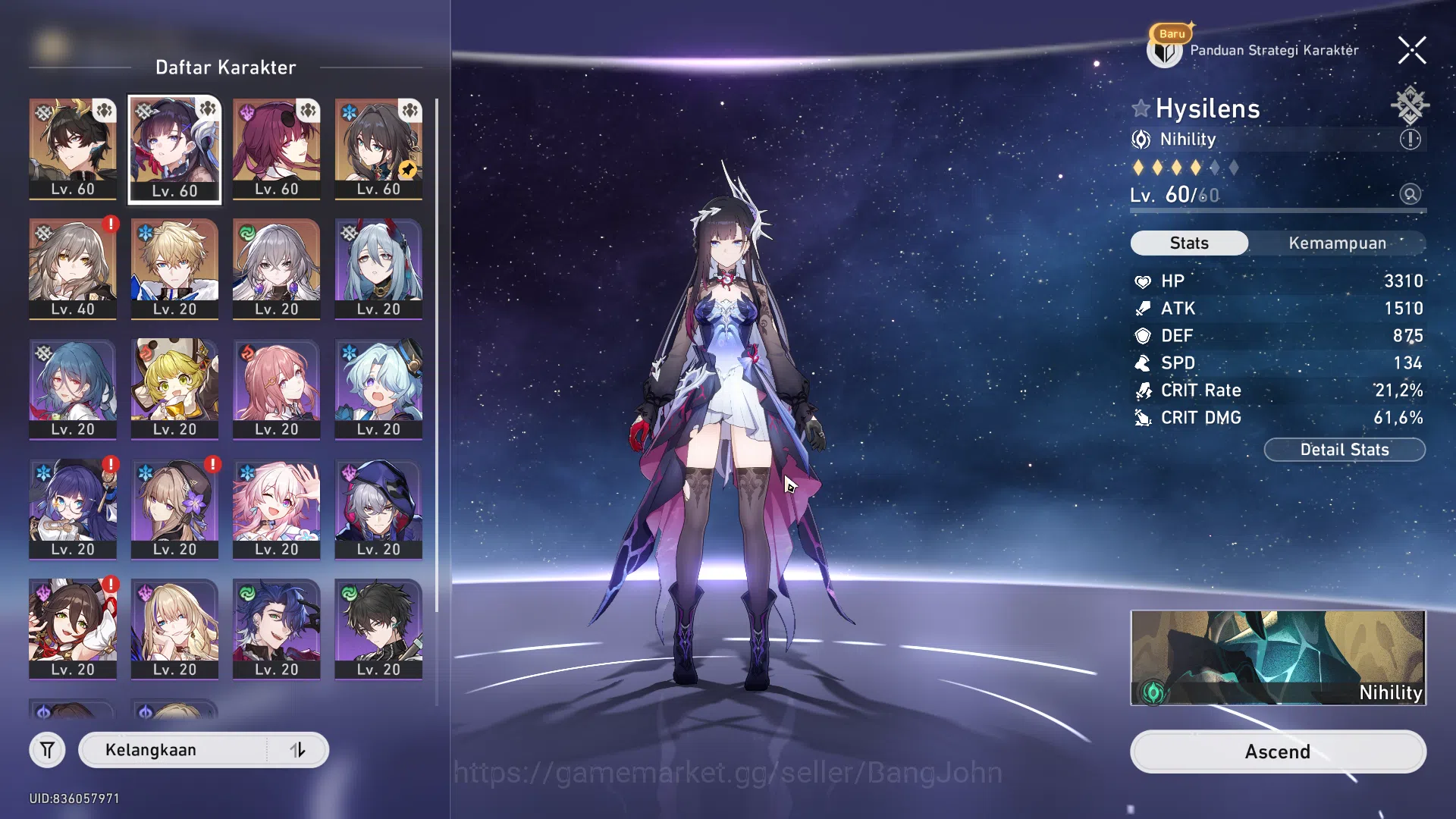 Honkai Star Rail Accounts ASIA | TL 46, kafka, dan heng, ruan mei, hysilens, image 2