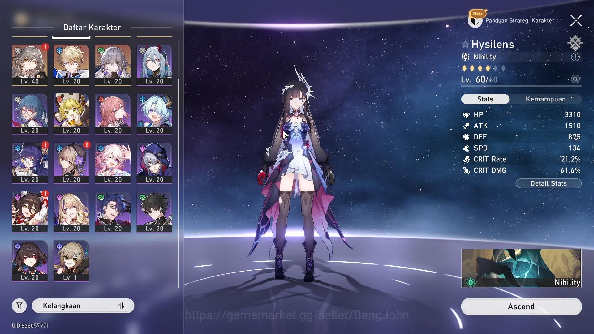 Honkai Star Rail Accounts ASIA | TL 46, kafka, dan heng, ruan mei, hysilens, image 3
