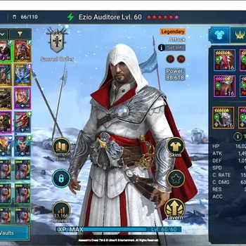Raid: Shadow Legends Accounts Mid-Game Lv 58|1M Power|11 Legend(Ezio(full Masteris),Supreme