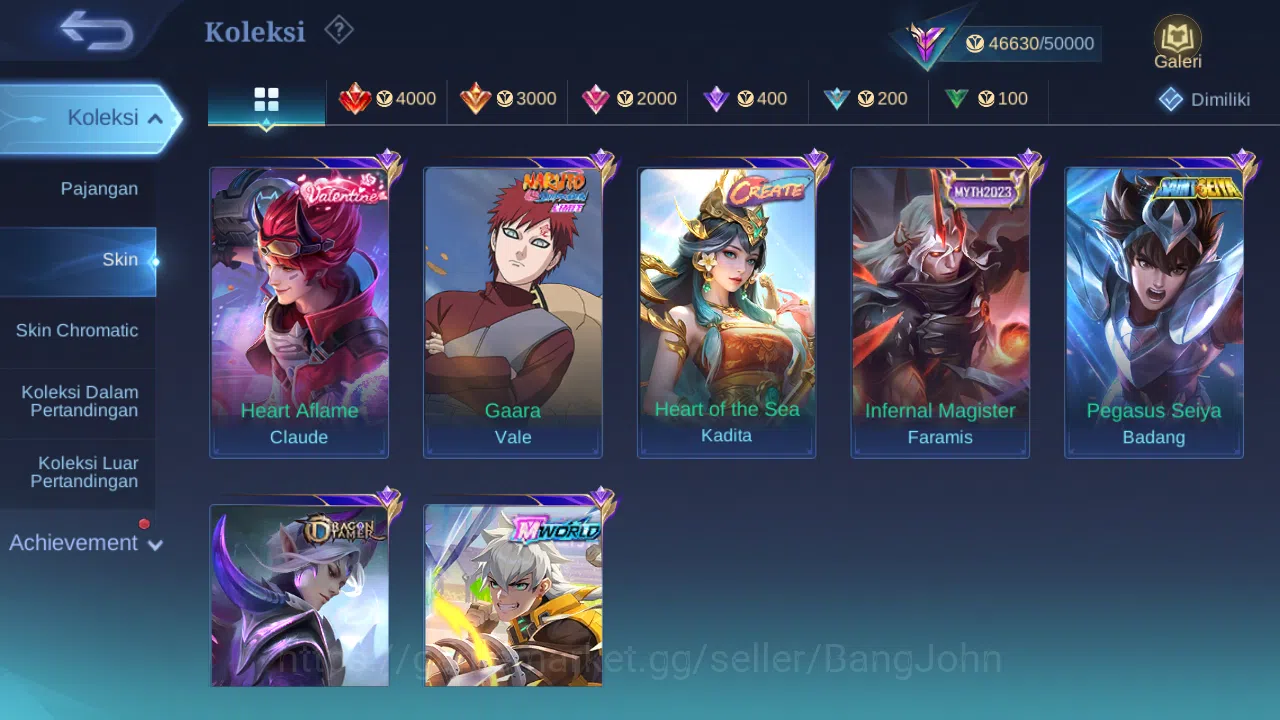 Mobile Legends: Bang Bang Accounts Hero 132 Skin 217 | CC Natalia | Lightborn Tigreal image 6