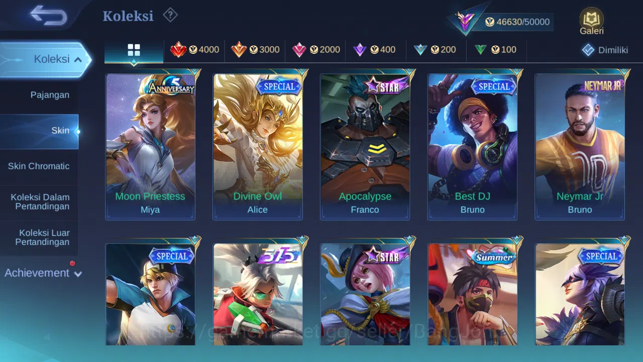 Mobile Legends: Bang Bang Accounts Hero 132 Skin 217 | CC Natalia | Lightborn Tigreal image 7