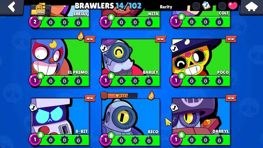 Brawl Stars Accounts 1066 Trophy|8K Bling 4K Coins|14 Brawlers 1 Max Lvl [Full Buffies Edgar]|4 Skins|2 Super Rare|CN 5