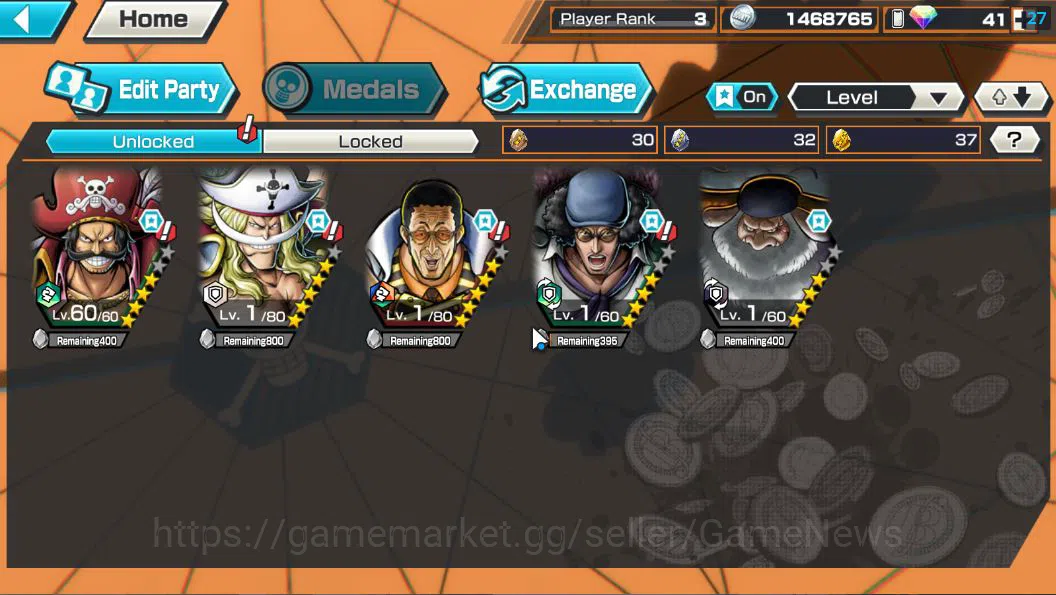 One Piece Bounty Rush Accounts Global|5 EX| AMS[Borsalino],T5E St.Jaygarcia Satur image 3