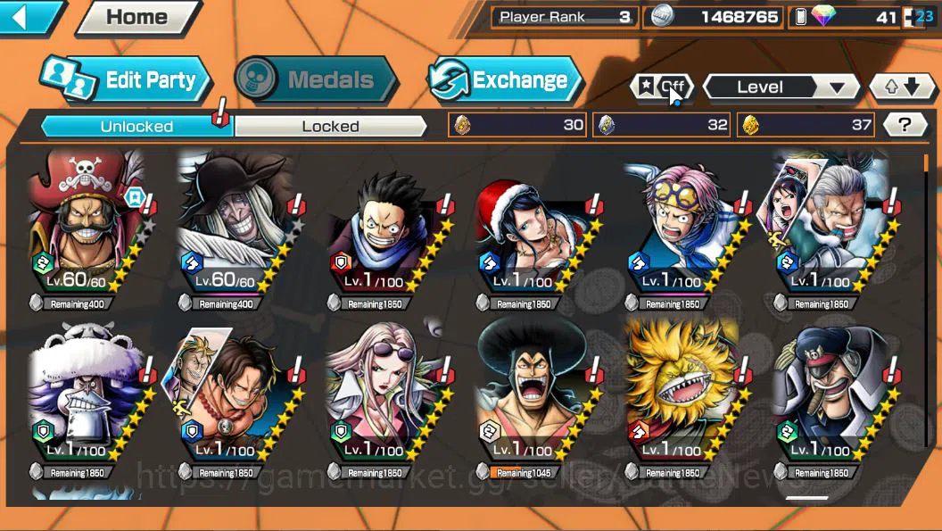 One Piece Bounty Rush Accounts Global|5 EX| AMS[Borsalino],T5E St.Jaygarcia Satur image 4