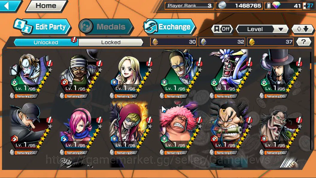 One Piece Bounty Rush Accounts Global|5 EX| AMS[Borsalino],T5E St.Jaygarcia Satur image 6