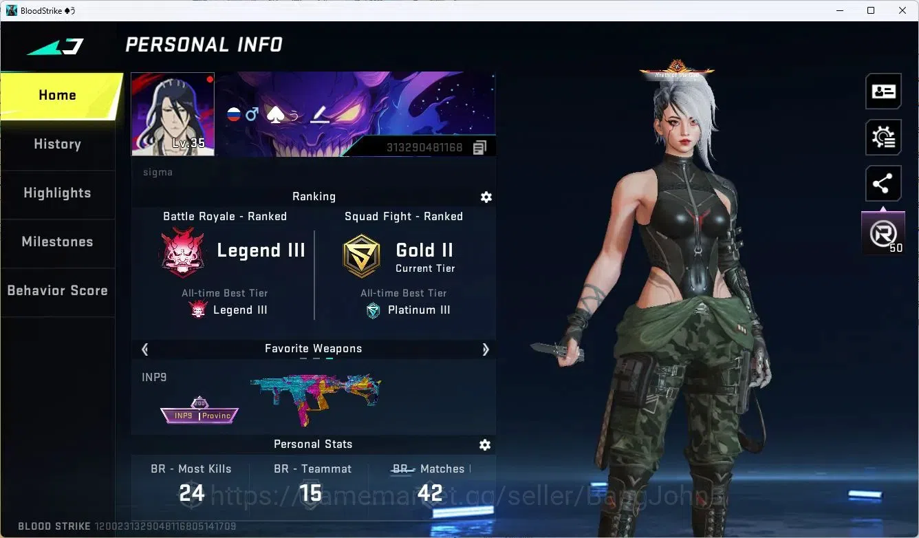 Blood Strike Accounts ASIA |COLLAB,AK47,M700,KAR98K,QBZ95,|LIMITED,AR97| image 2