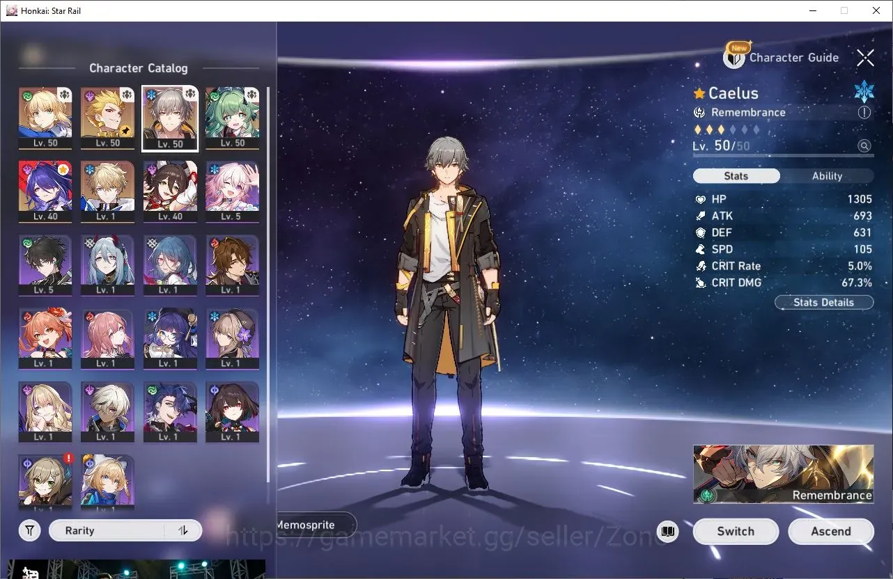 Honkai Star Rail Accounts Mid Game ASIA|TL35|4 Lim Saber+LC, Huohuo, Gilgamesh,Acheron|MC Male|TakeMail(HSR837Z) 1