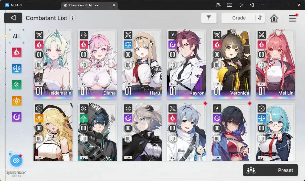Chaos Zero Nightmare Accounts ASIA | Lv54 | 9 SSR | Heidemarie ME 1 | Selector O image 10