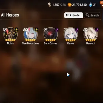 Epic Seven Accounts Mid-Tier GLOBAL UnVerif|NewEra|5 ML (Notos,Har Setti,NM Luna,Renoa,Etc)+Haru,Lidica,Setsuka,Etc|27K